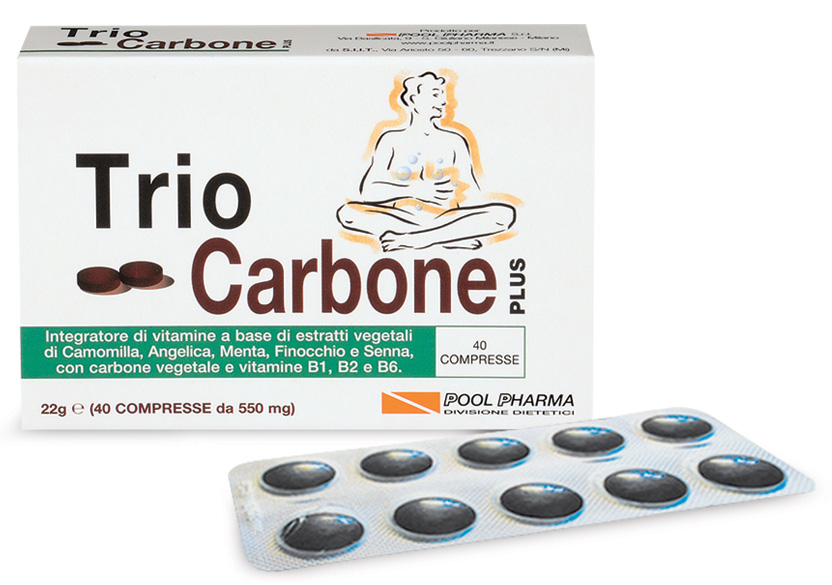 Trio Carbone Plus, compresse un aiuto in caso di flatulenza e