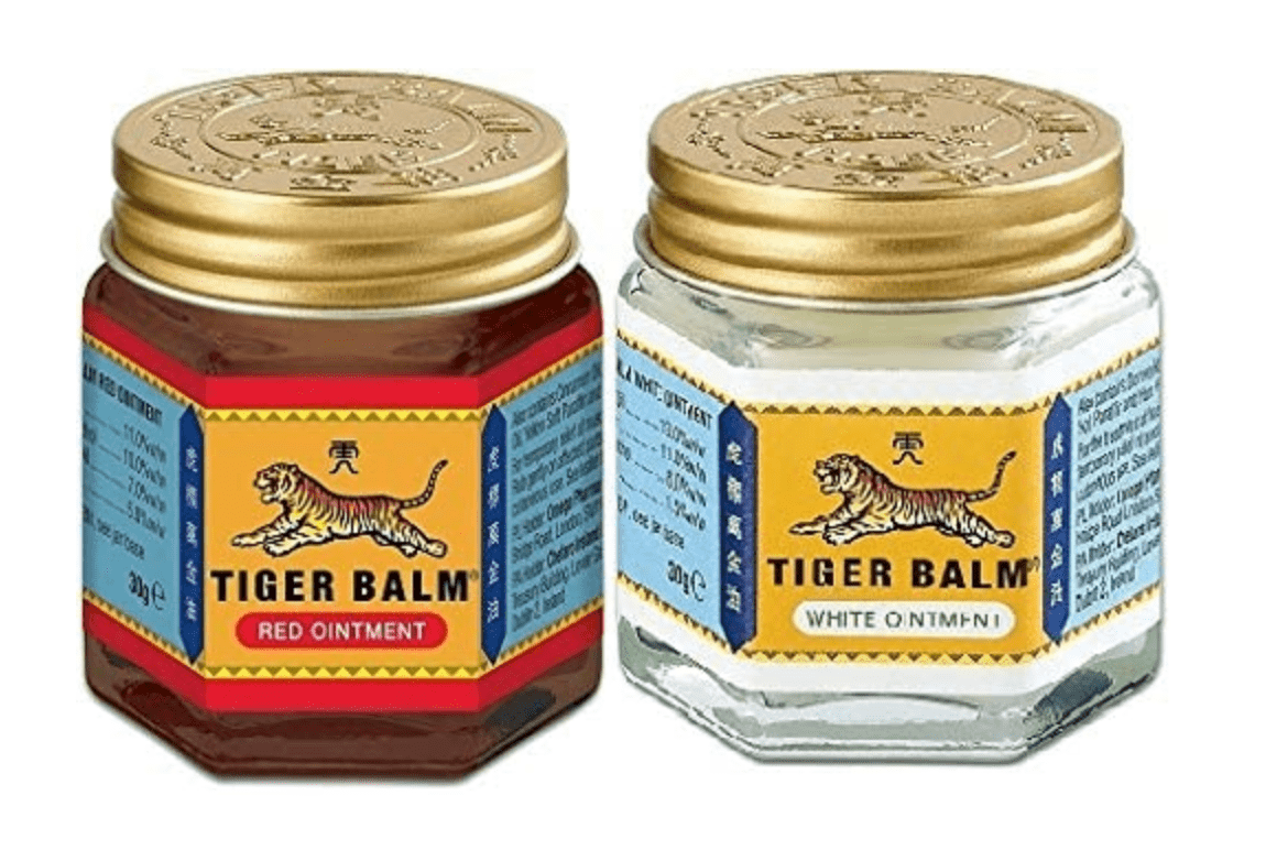 balsamo di tigre rosso e bianco